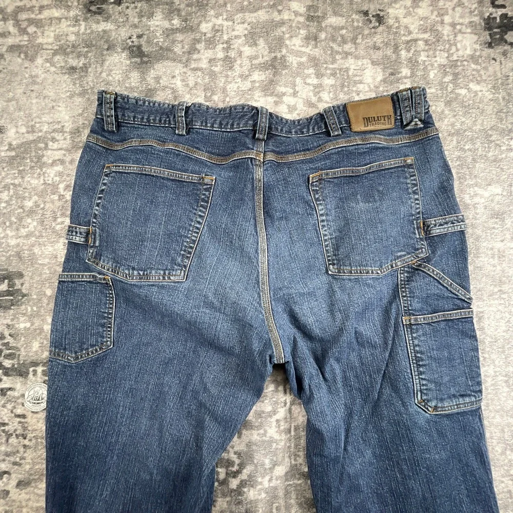 Duluth Trading Co Flex Ballroom Jeans Mens‎ 44x34 Blue Workcore Utility Pants